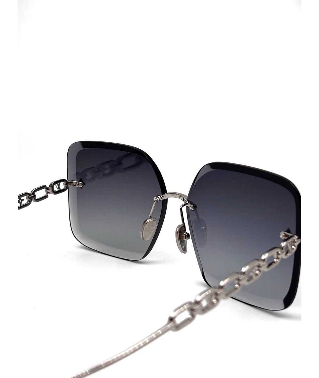 LOUIS VUITTON Серебряные металлические солнцезащитные очки, фото 4