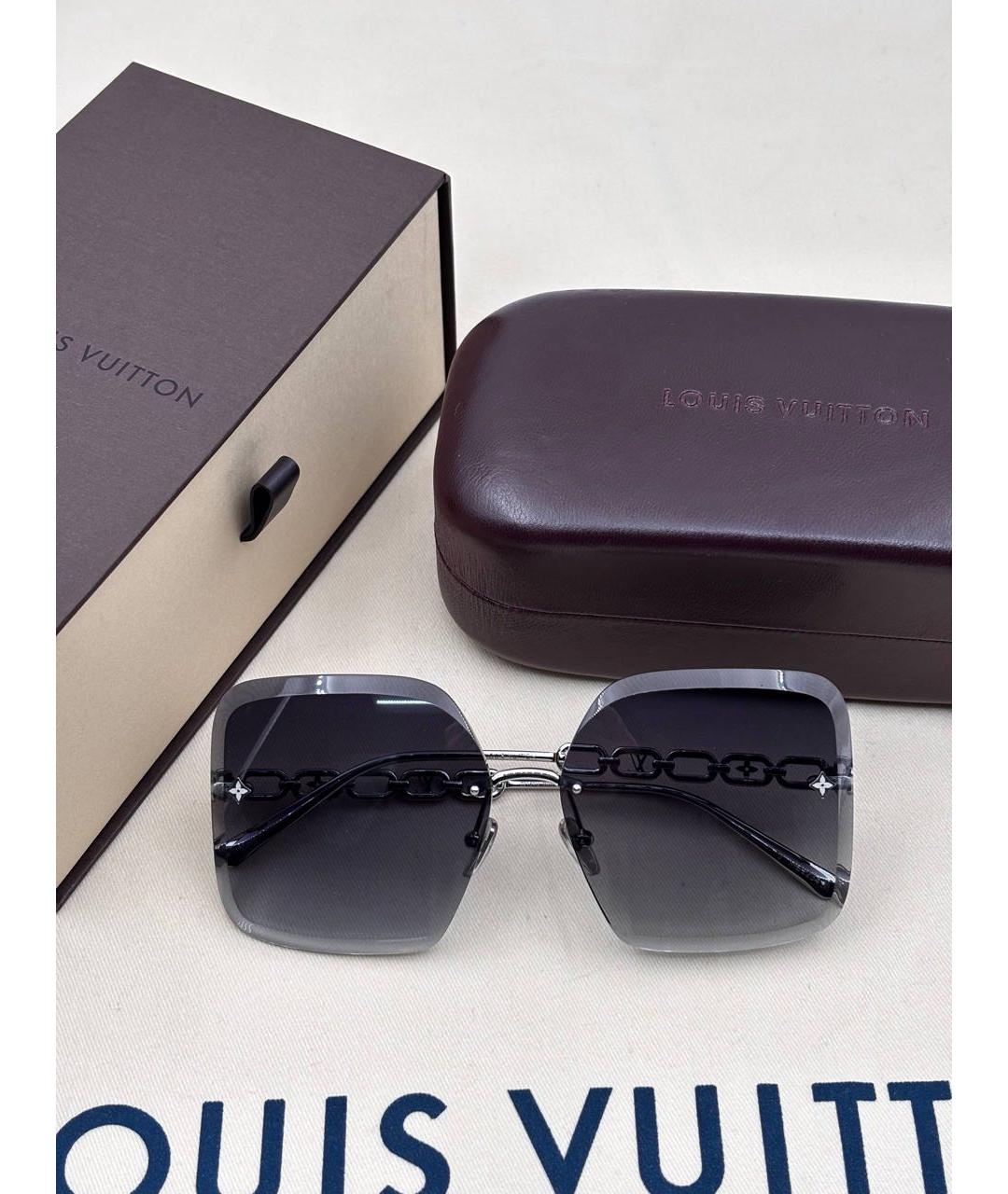 LOUIS VUITTON Серебряные металлические солнцезащитные очки, фото 5