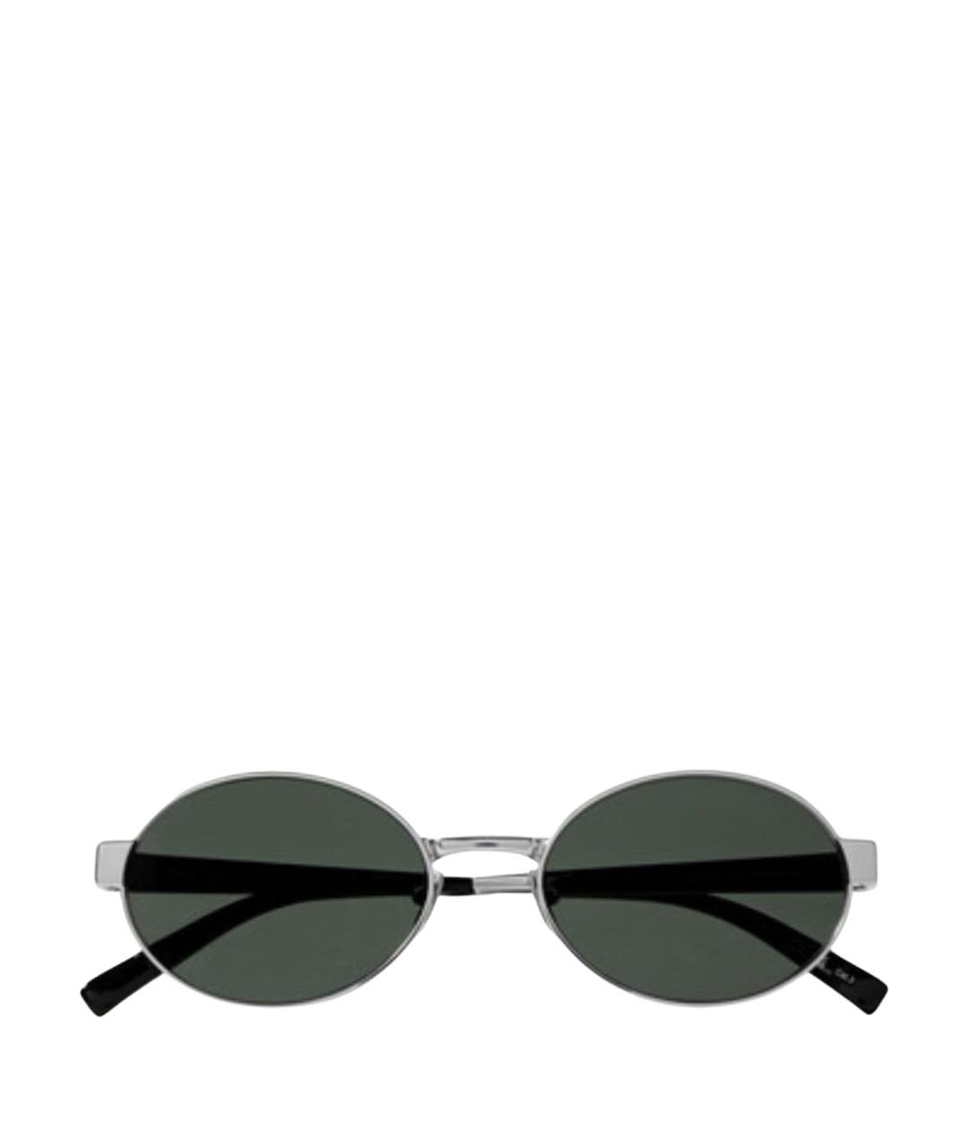 SAINT LAURENT Серебряные металлические солнцезащитные очки, фото 1