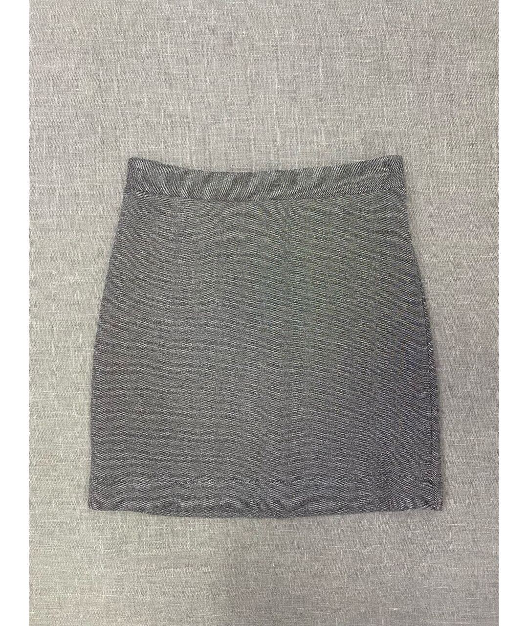 DESIGNERS REMIX Серебряная юбка мини, фото 4