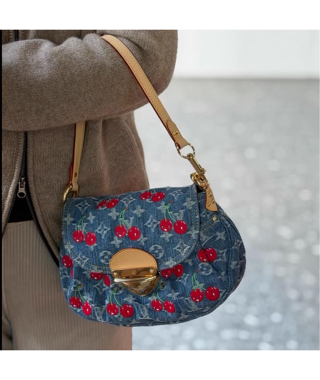 LOUIS VUITTON Голубая сумка с короткими ручками, фото 6