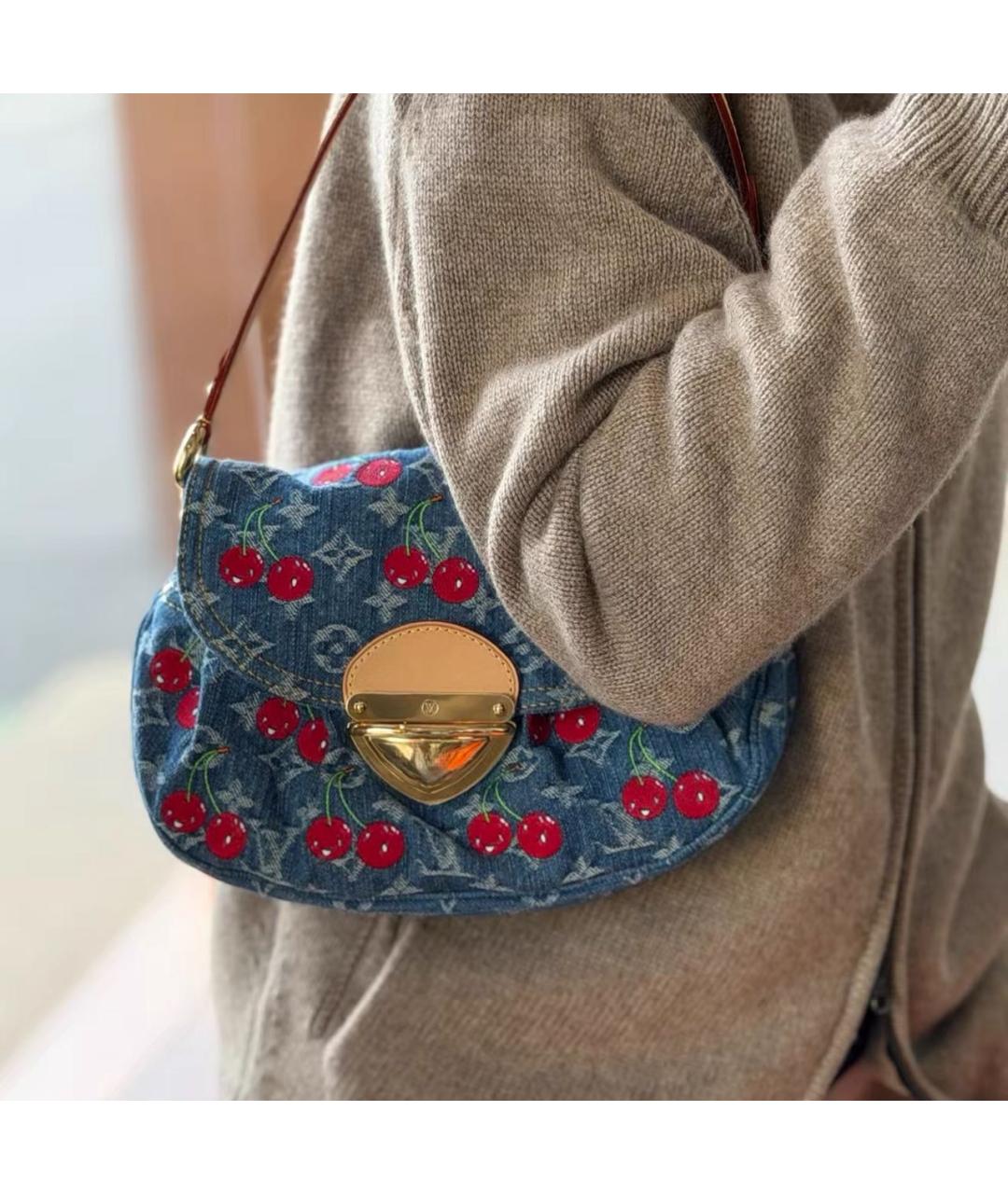 LOUIS VUITTON Голубая сумка с короткими ручками, фото 7