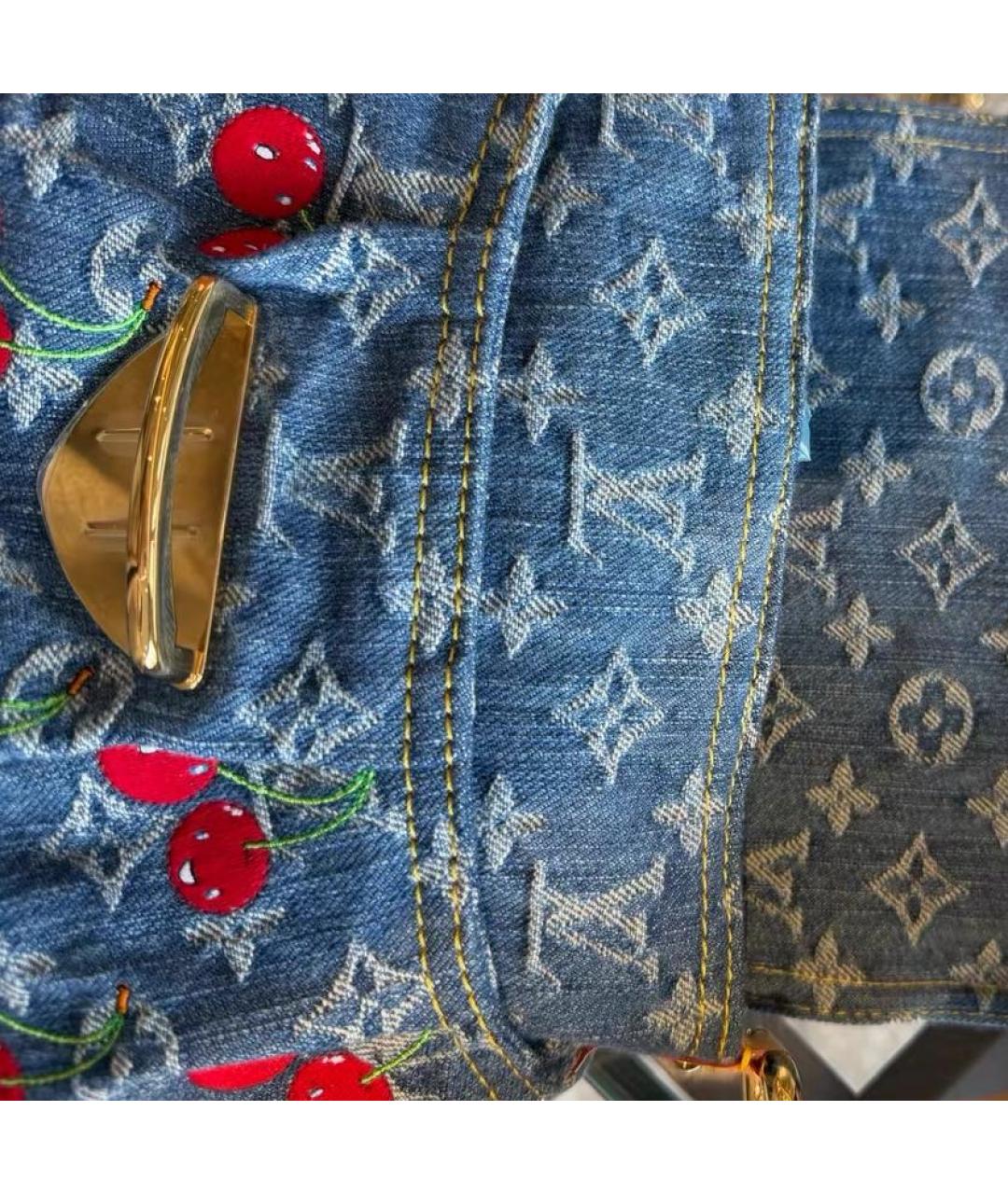 LOUIS VUITTON Голубая сумка с короткими ручками, фото 2