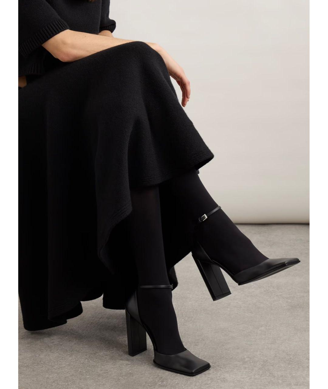 ALAIA Черные кожаные туфли, фото 2