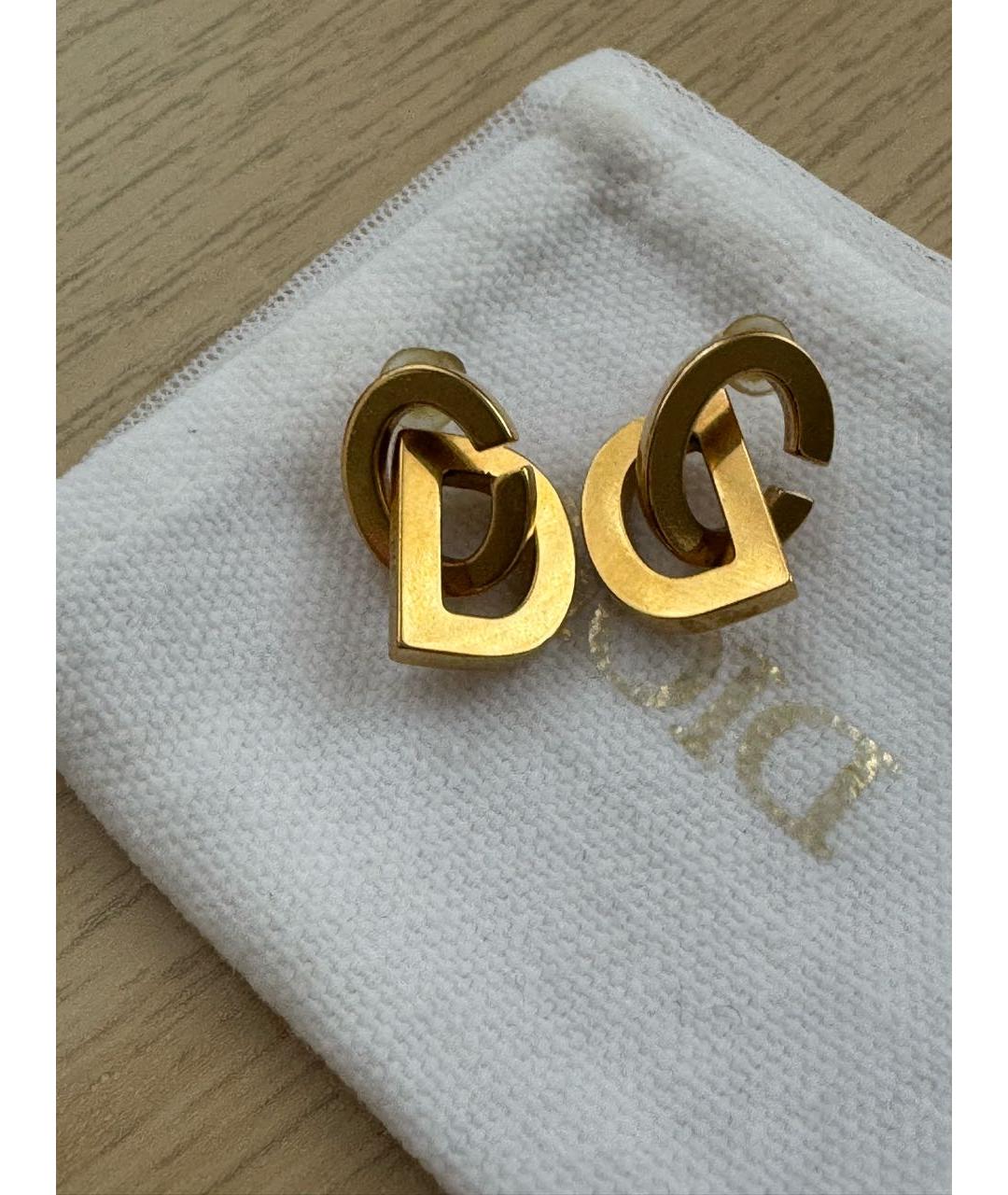 CHRISTIAN DIOR Золотые металлические серьги, фото 7