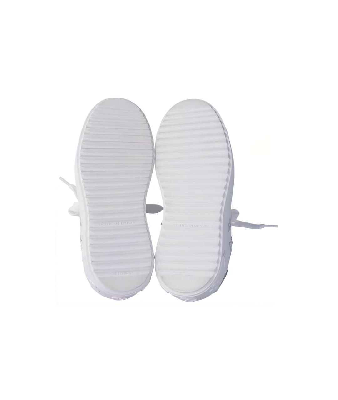 LOUIS VUITTON Белые кожаные кроссовки, фото 6