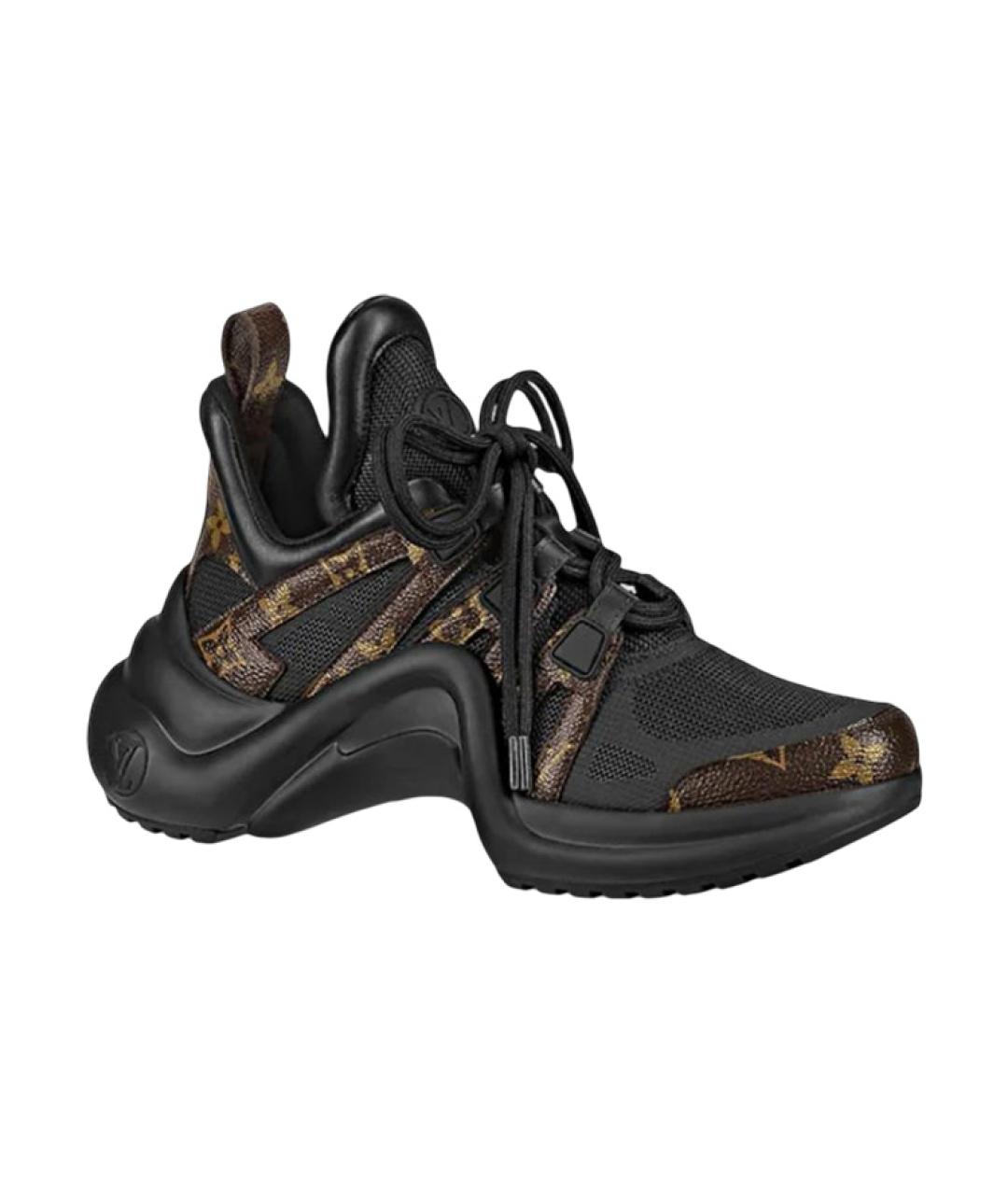 LOUIS VUITTON Черные текстильные кроссовки, фото 1