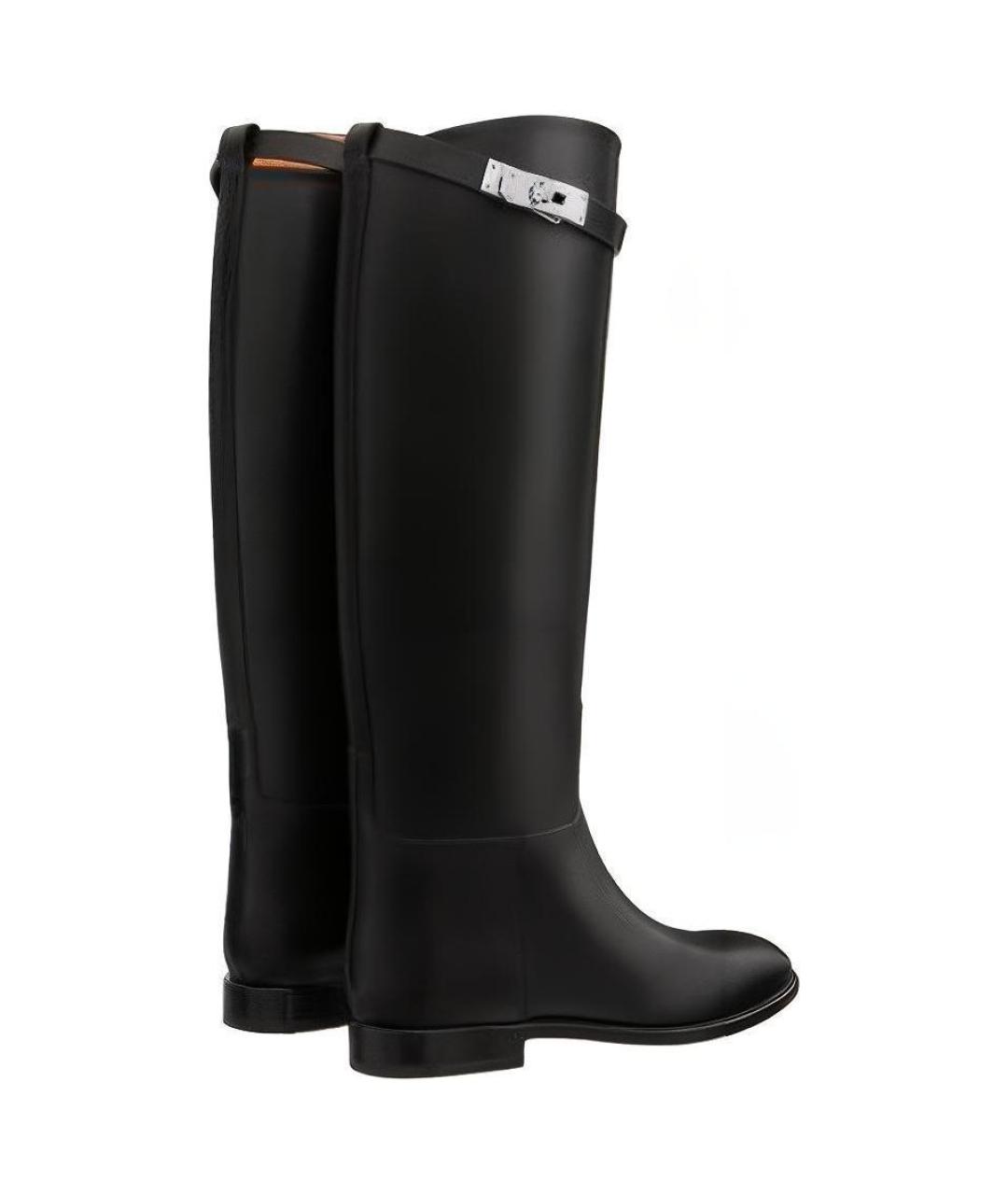 HERMES Черные сапоги, фото 5