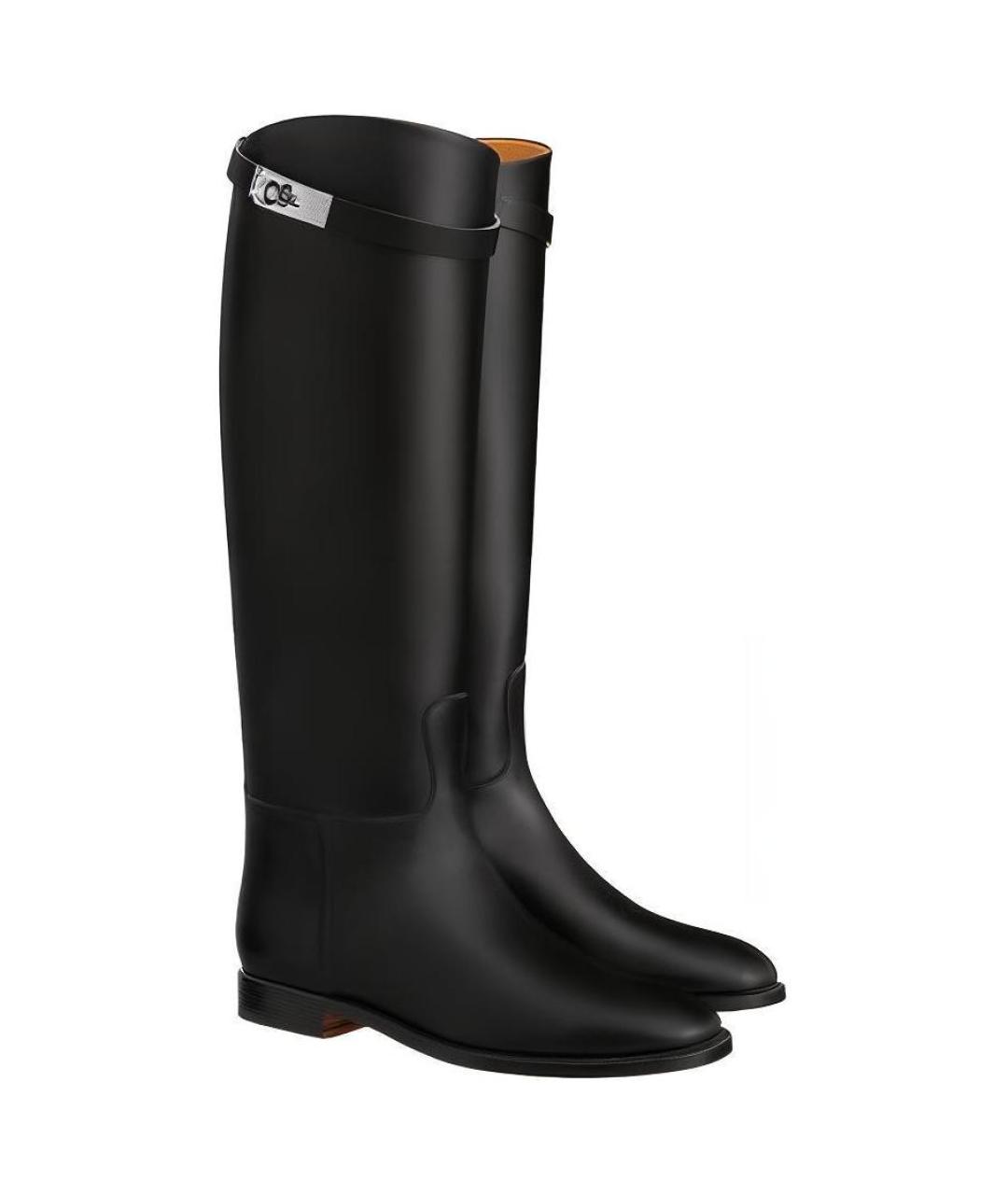 HERMES Черные сапоги, фото 3