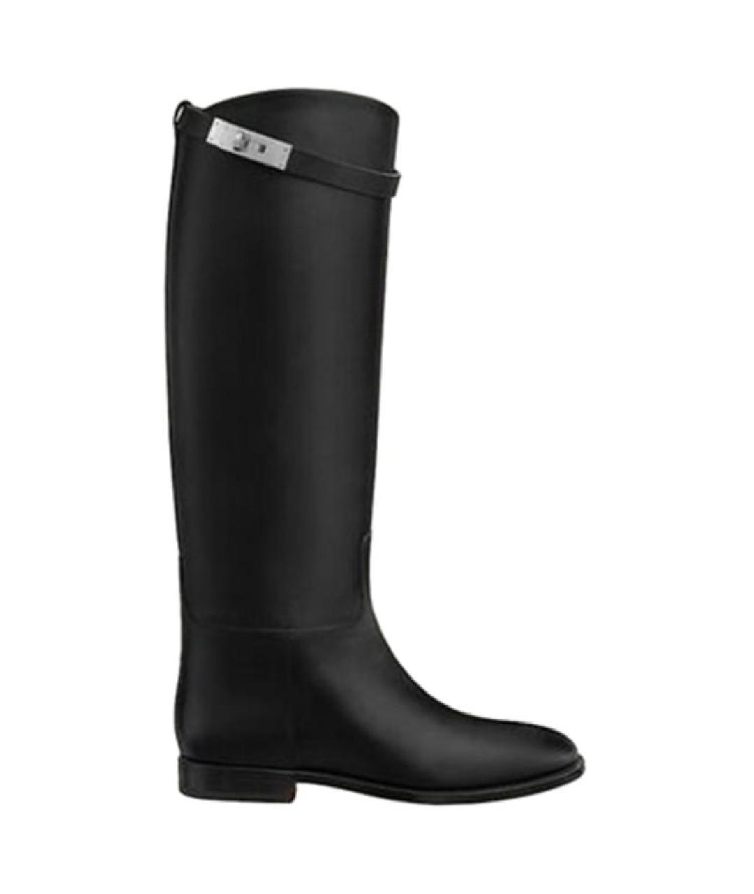 HERMES Черные сапоги, фото 1