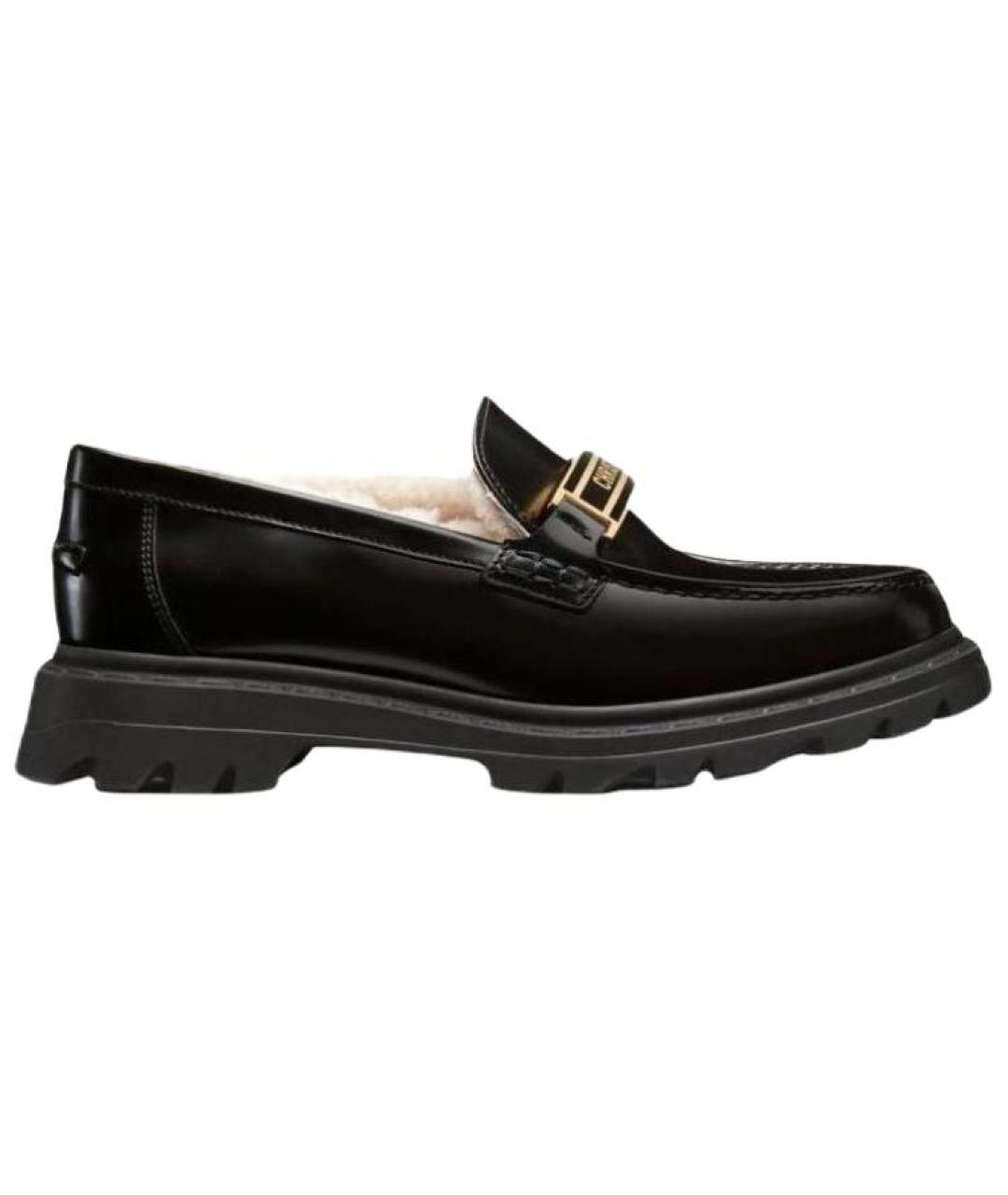 CHRISTIAN DIOR Черные кожаные лоферы, фото 6