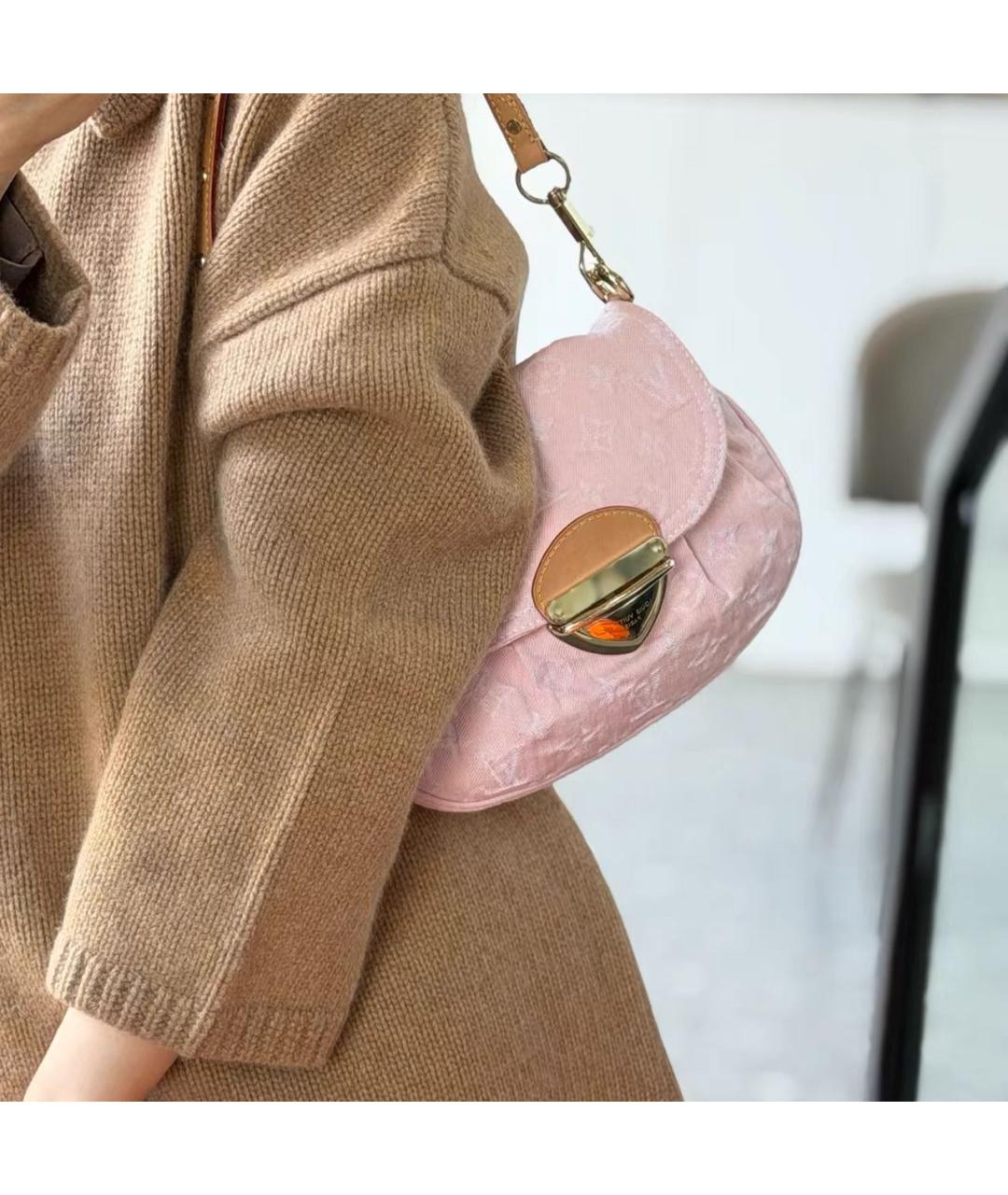 LOUIS VUITTON Розовая деним сумка через плечо, фото 6