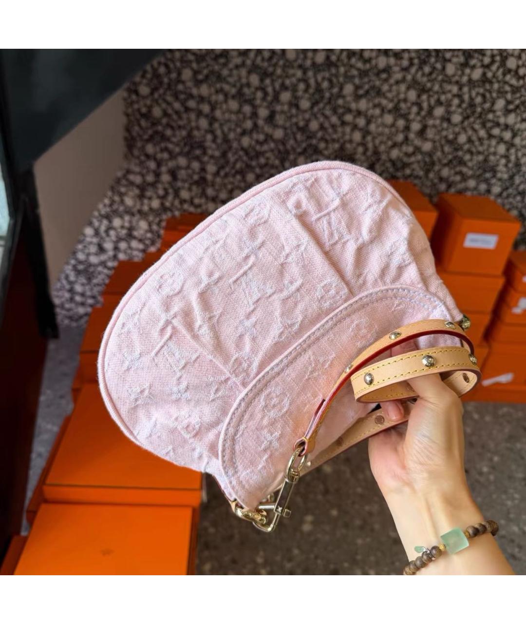 LOUIS VUITTON Розовая деним сумка через плечо, фото 2