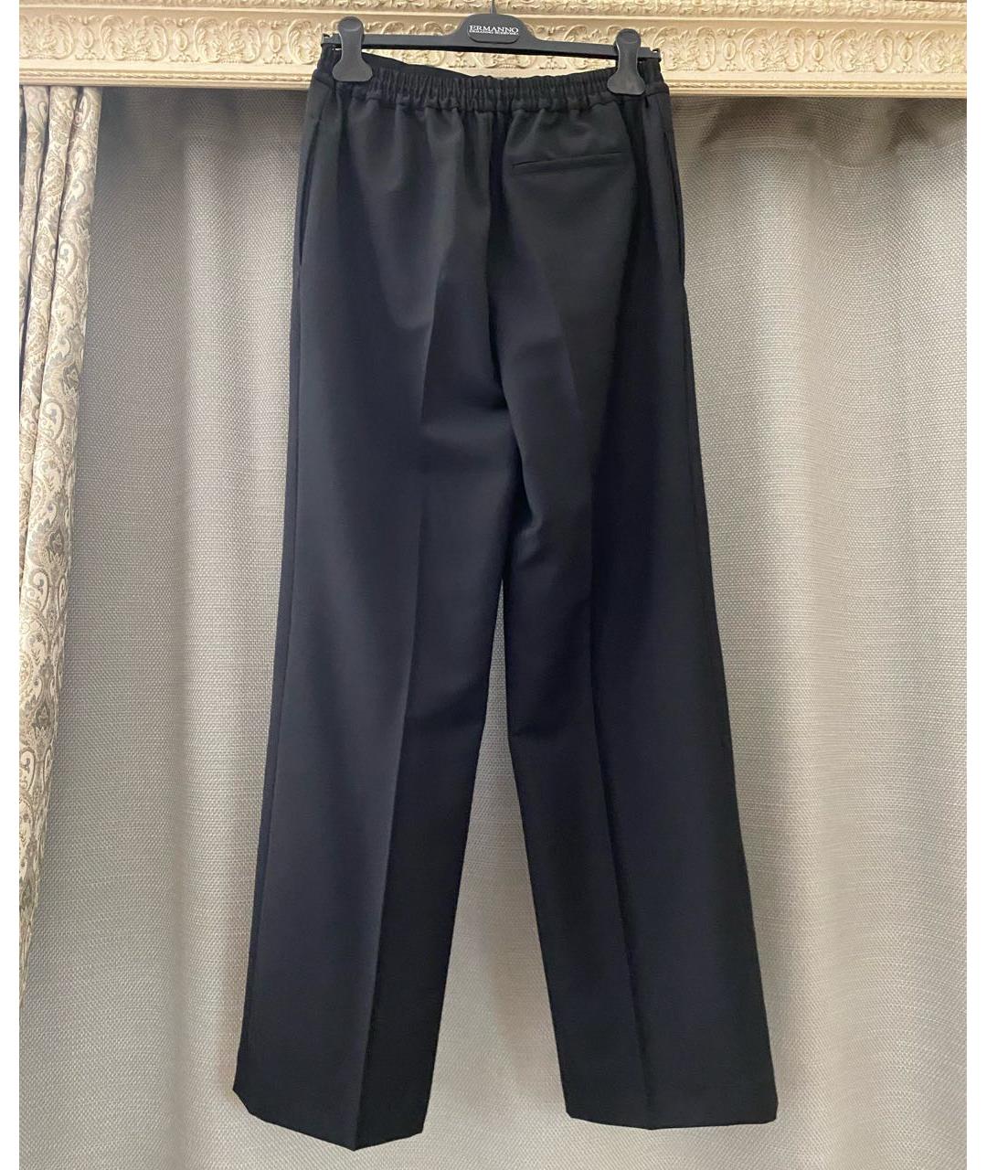 ACNE STUDIOS Черные шерстяные прямые брюки, фото 7