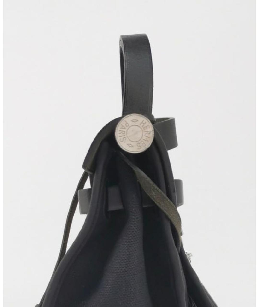 HERMES Черная тканевая сумка через плечо, фото 3