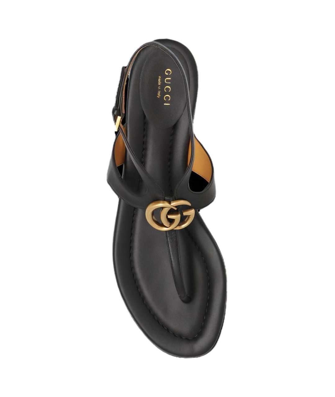 GUCCI Черные кожаные сандалии, фото 3