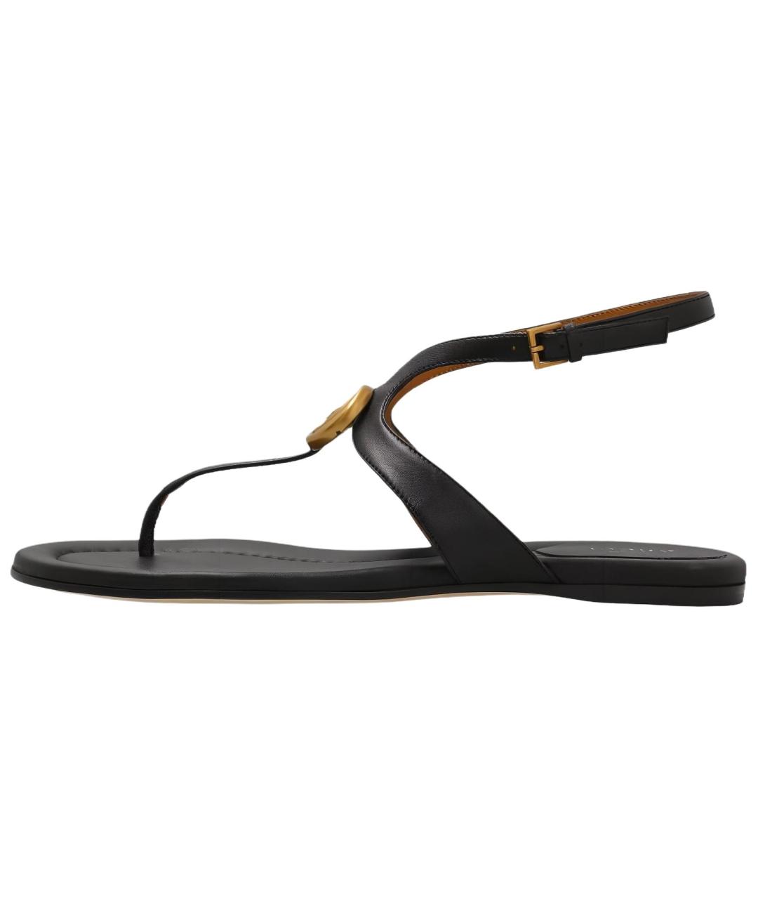 GUCCI Черные кожаные сандалии, фото 5