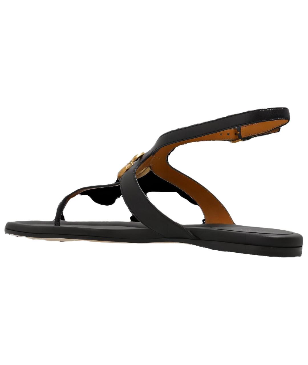 GUCCI Черные кожаные сандалии, фото 4