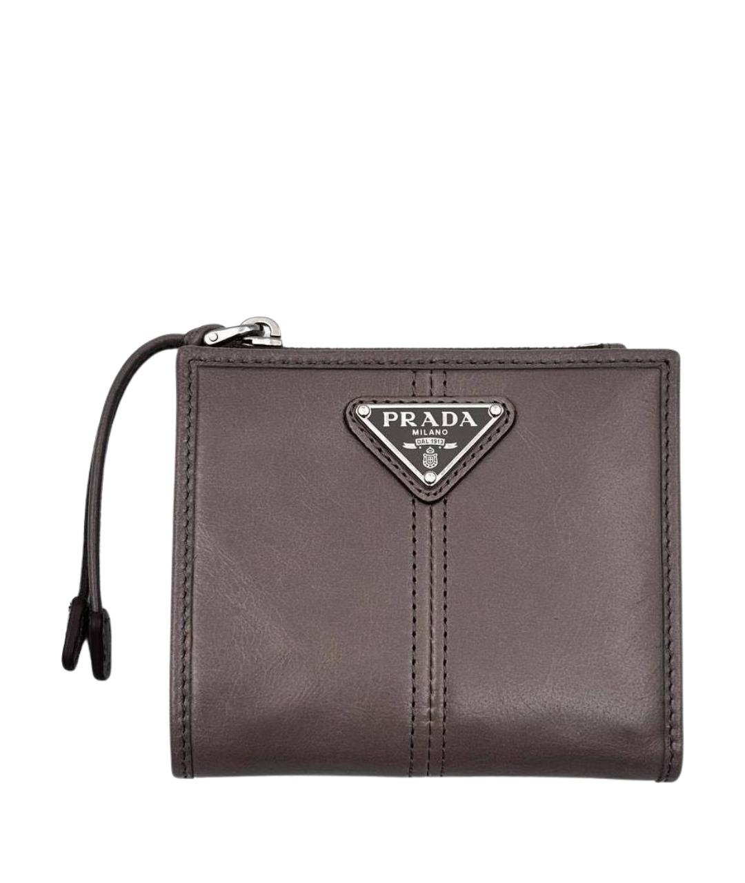 PRADA Коричневый кожаный кошелек, фото 1
