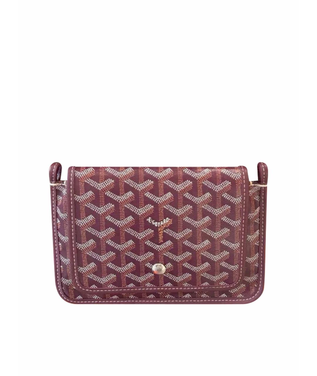 GOYARD Бордовая кожаная сумка через плечо, фото 1