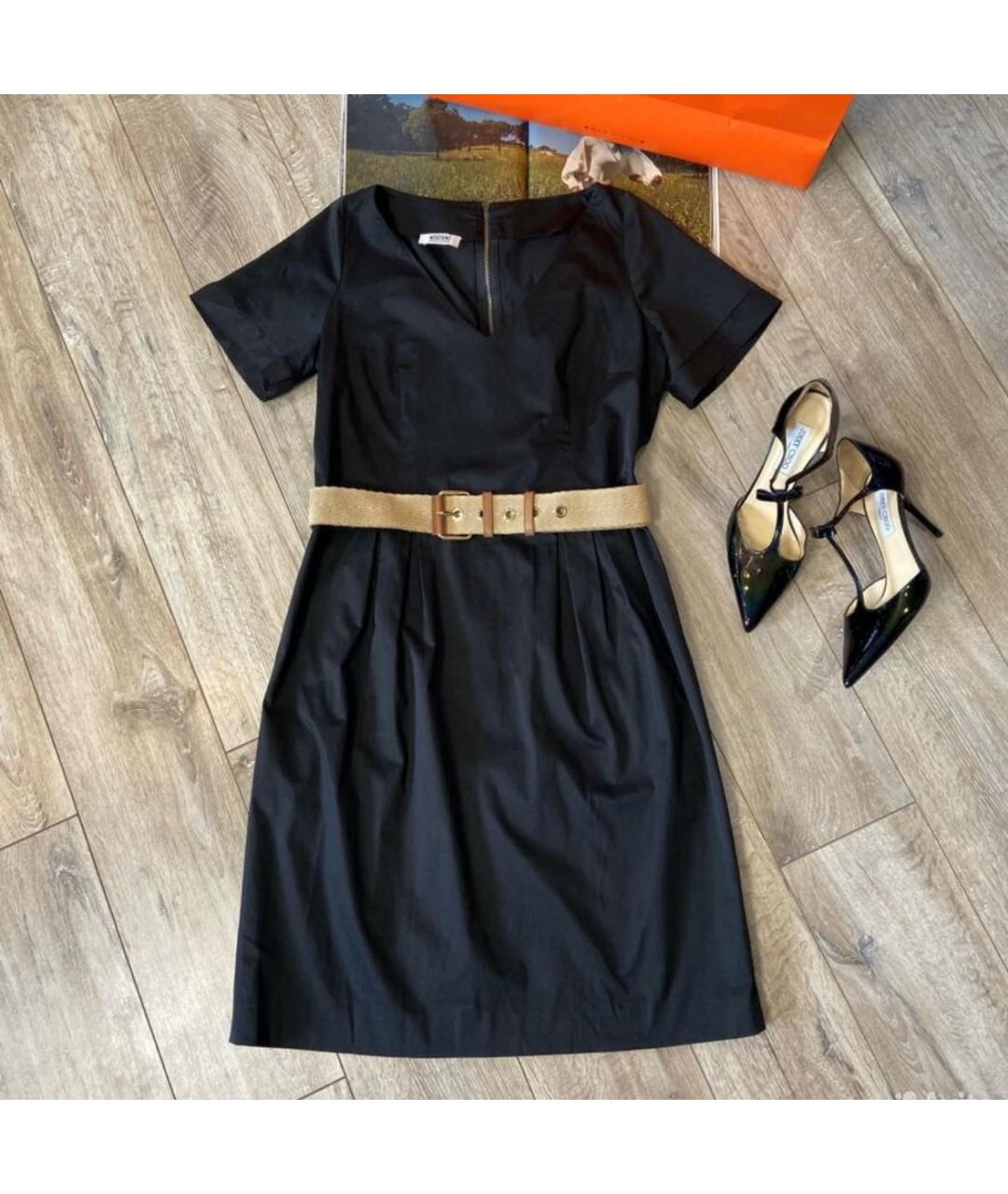 MOSCHINO Черное хлопковое повседневное платье, фото 4