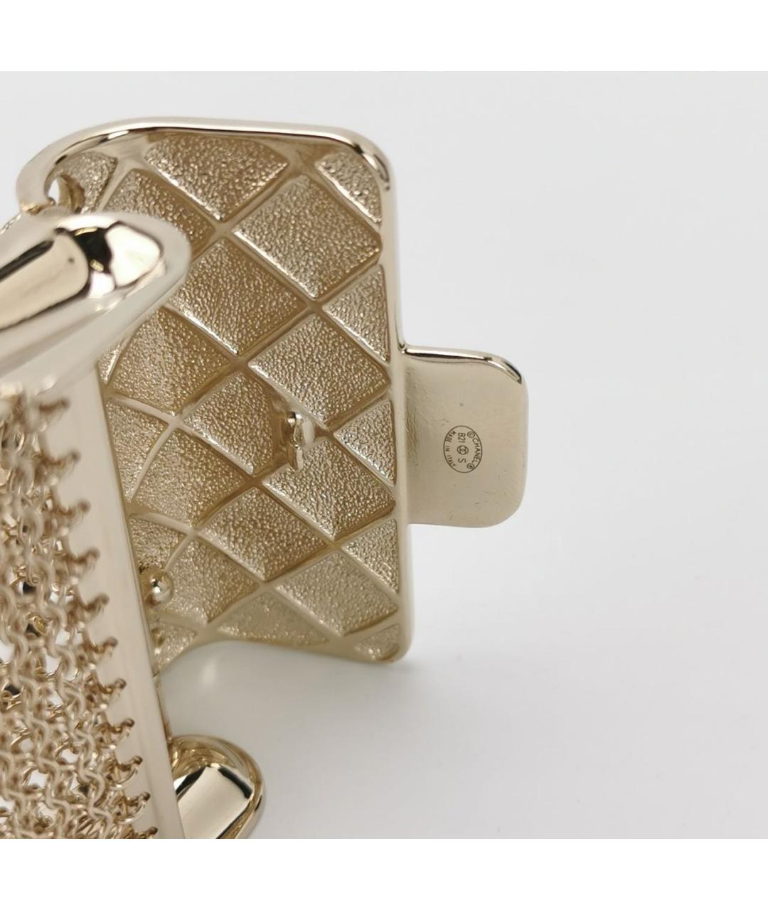 CHANEL Золотая сумка через плечо, фото 7