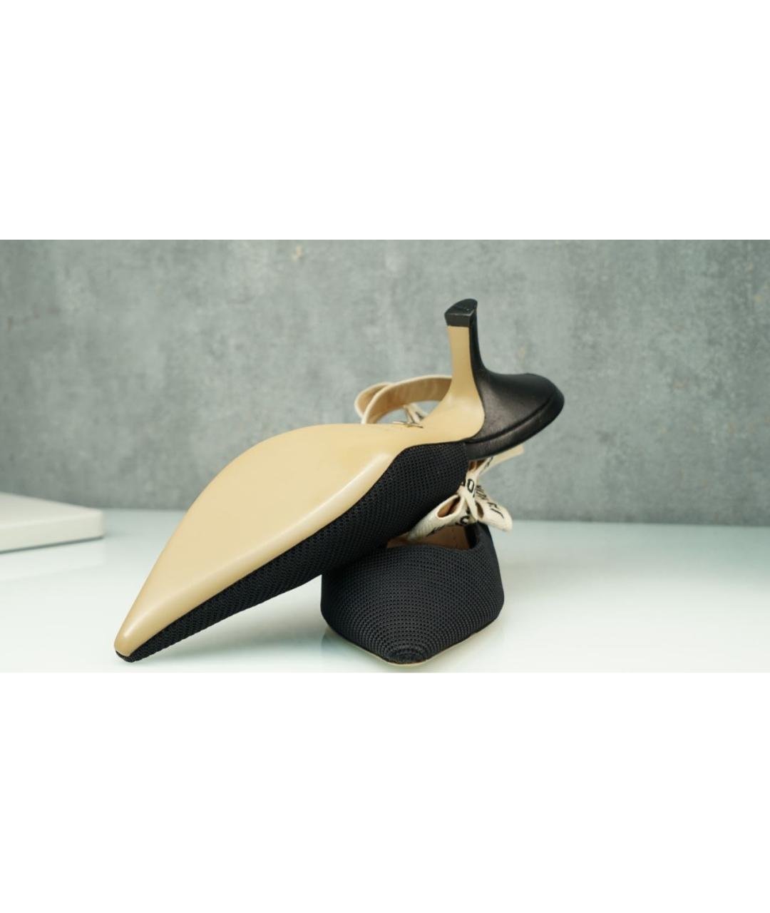 CHRISTIAN DIOR Черные текстильные туфли, фото 6