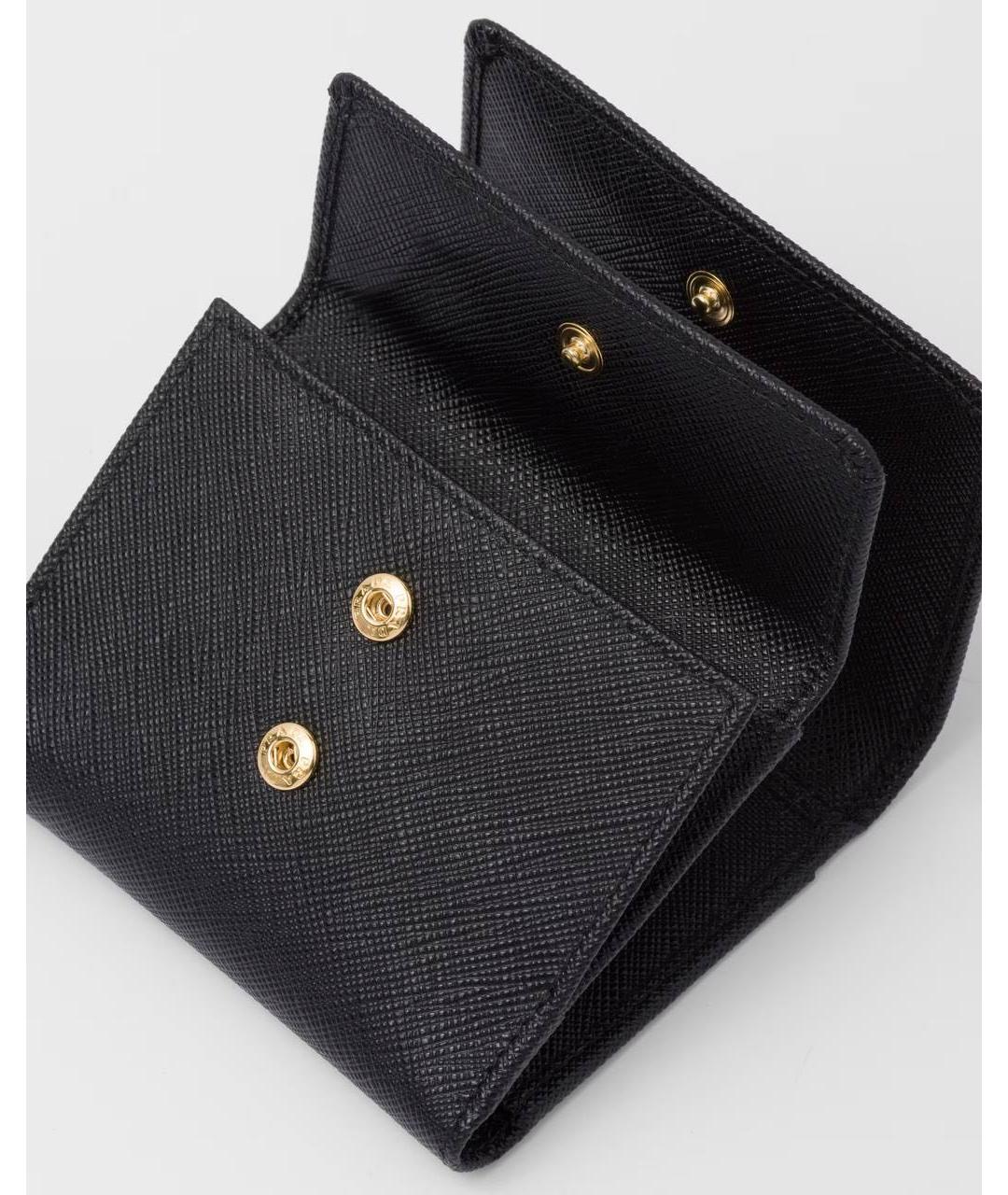 PRADA Черный кожаный кошелек, фото 4