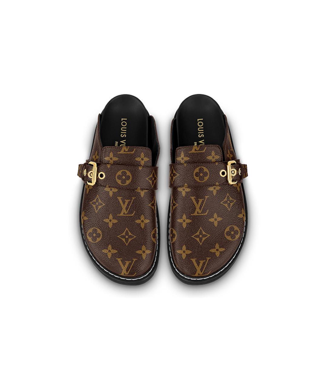 LOUIS VUITTON Коричневые мюли, фото 4