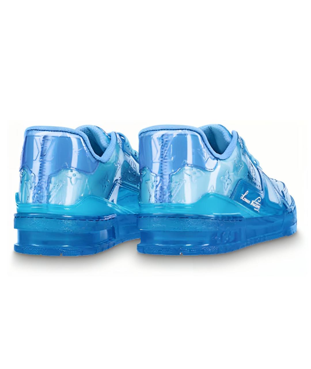 LOUIS VUITTON Синие низкие кроссовки / кеды, фото 4