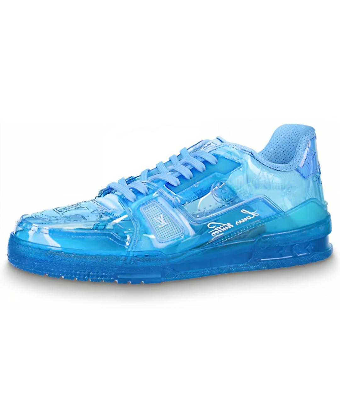 LOUIS VUITTON Синие низкие кроссовки / кеды, фото 2