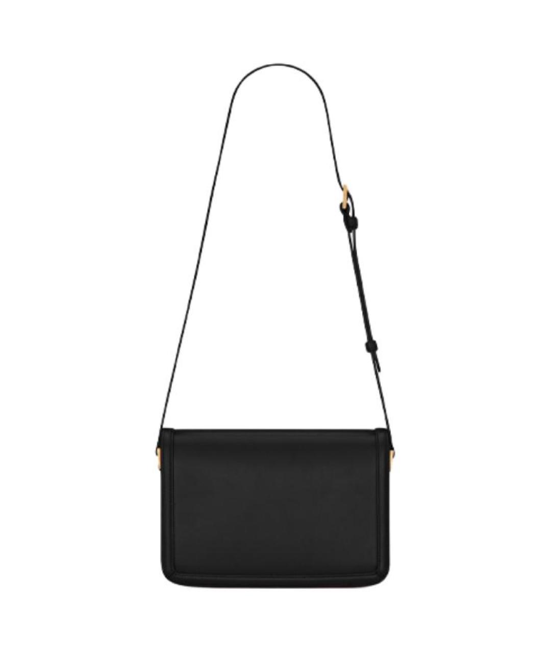 SAINT LAURENT Черная кожаная сумка через плечо, фото 5