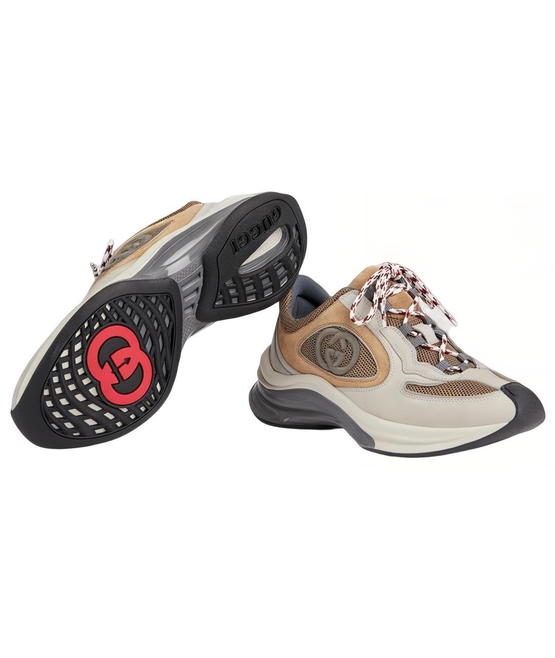 GUCCI Мульти кожаные кроссовки, фото 5