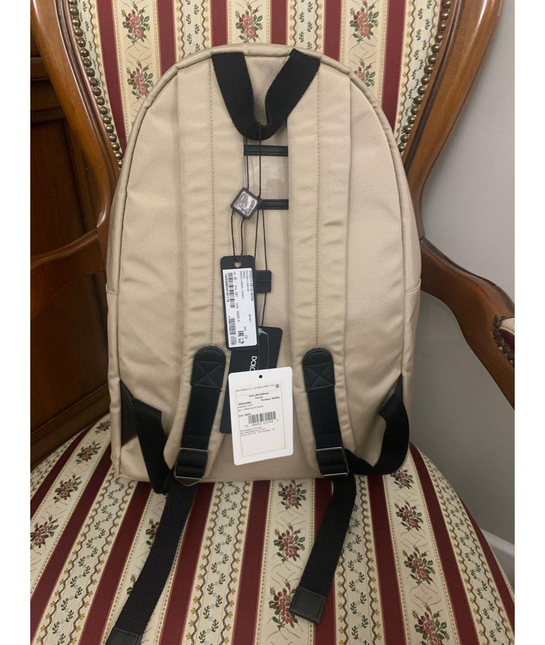 DOLCE & GABBANA KIDS Бежевый рюкзак, фото 4