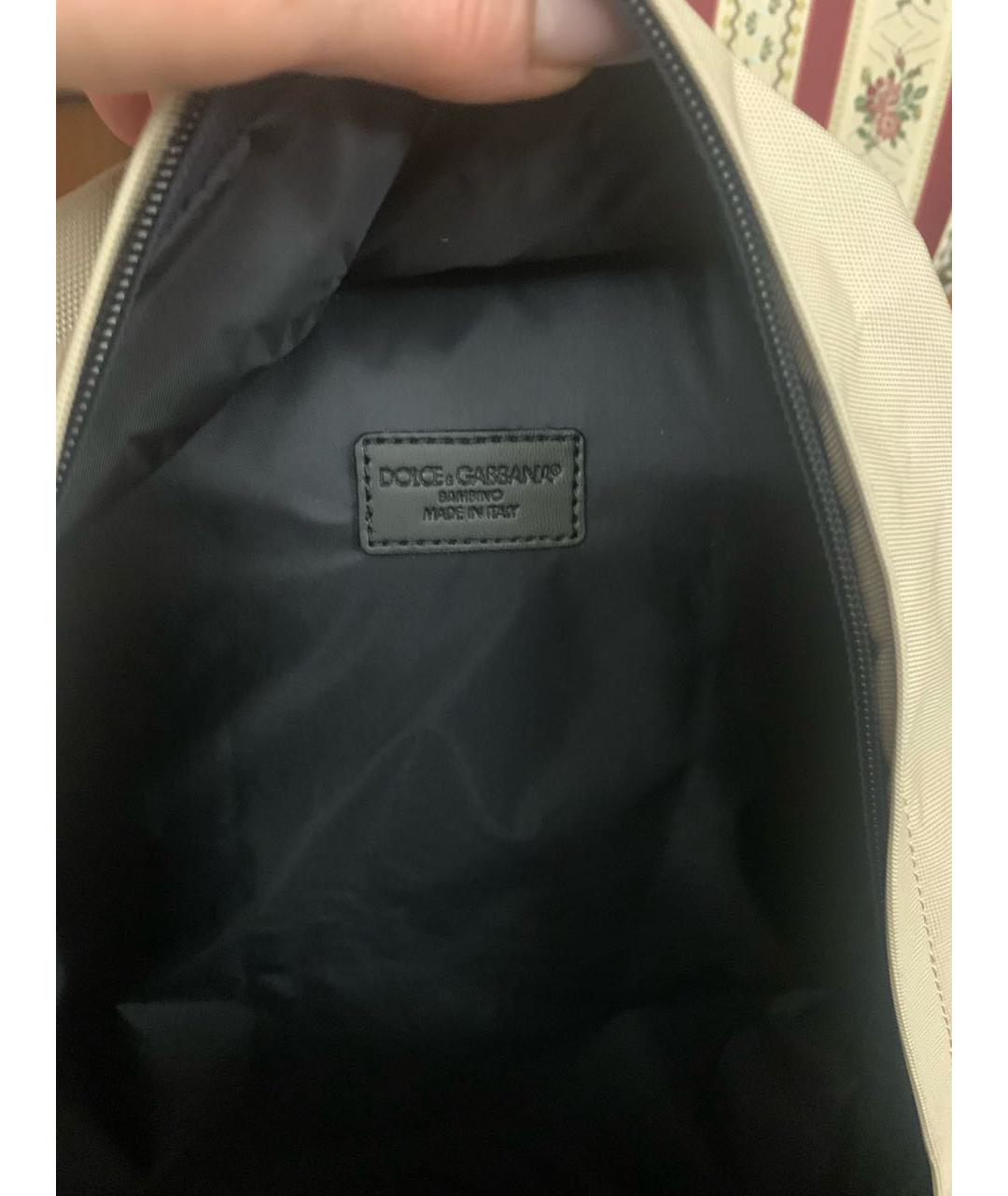 DOLCE & GABBANA KIDS Бежевый рюкзак, фото 7