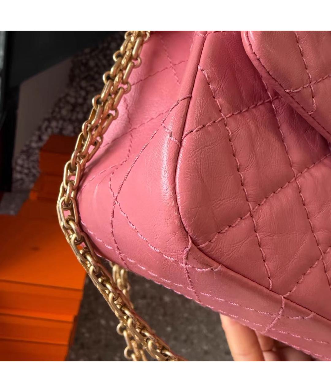 CHANEL Розовая кожаная сумка через плечо, фото 5