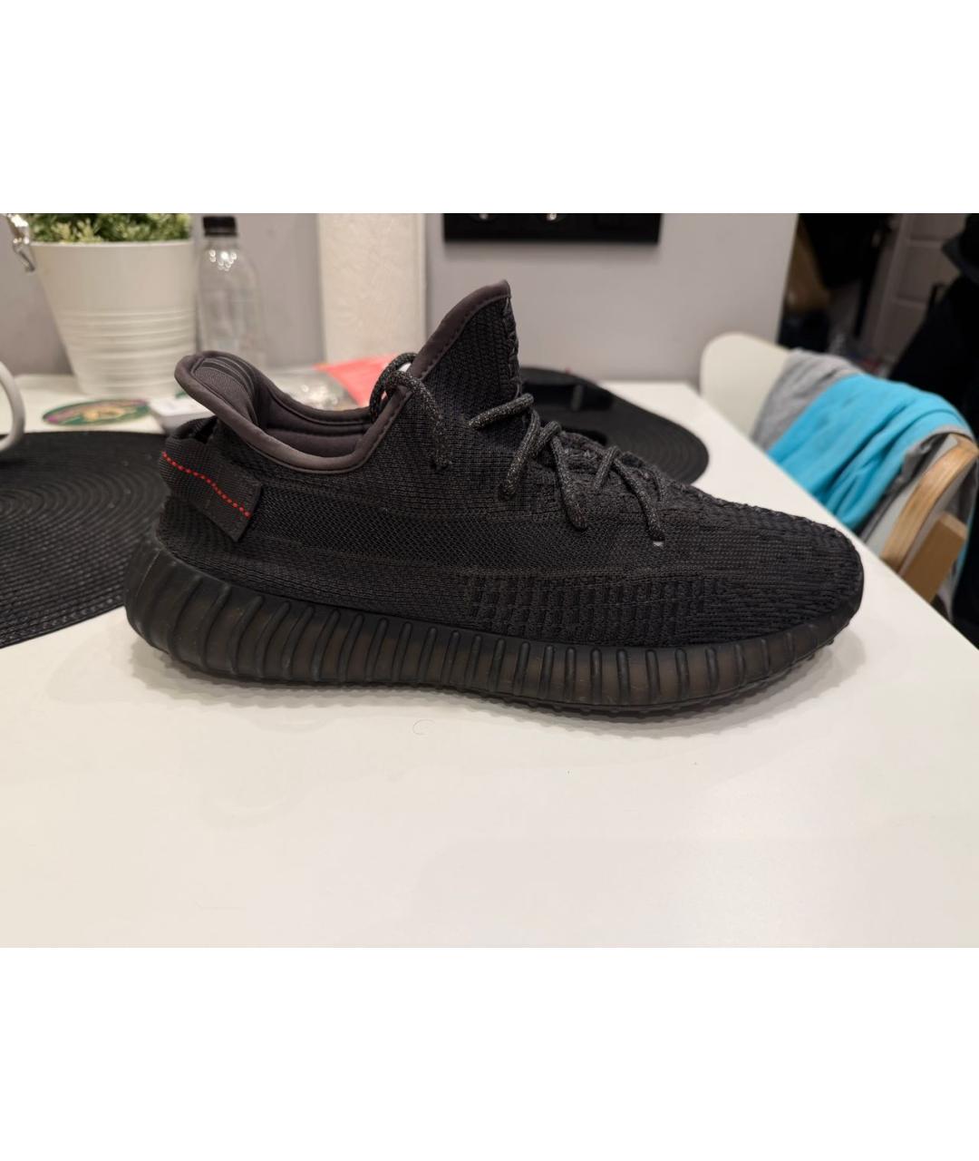 ADIDAS YEEZY Черные текстильные низкие кроссовки / кеды, фото 9