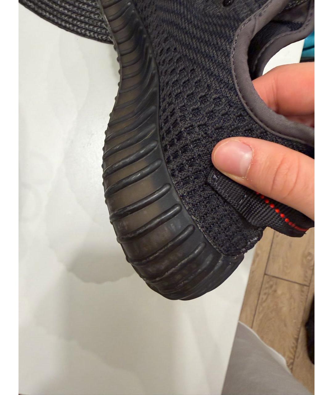 ADIDAS YEEZY Черные текстильные низкие кроссовки / кеды, фото 6