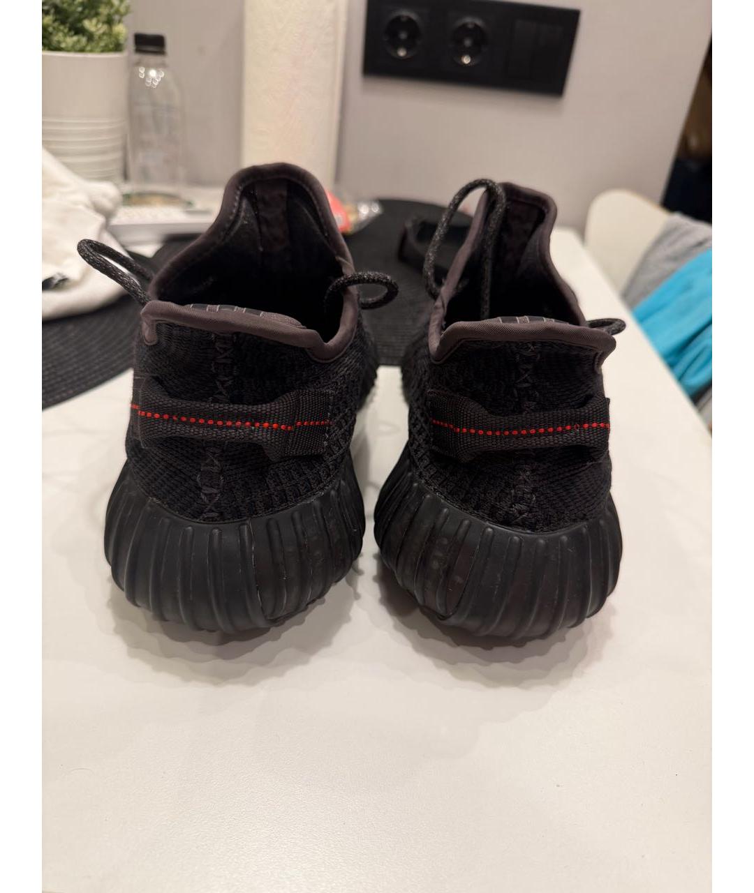 ADIDAS YEEZY Черные текстильные низкие кроссовки / кеды, фото 4