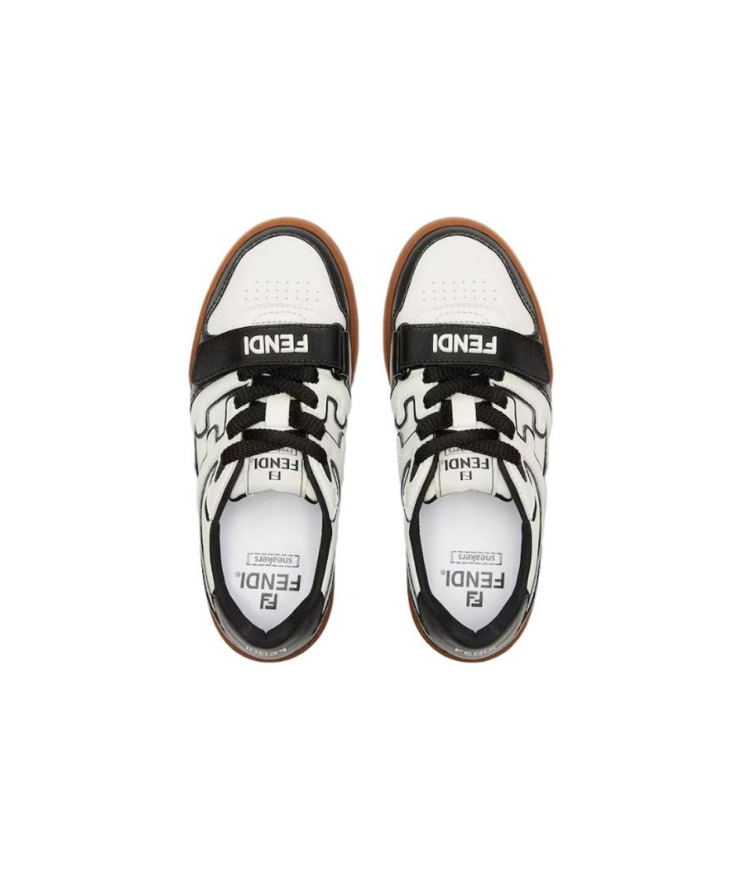 FENDI Мульти кожаные кеды, фото 4