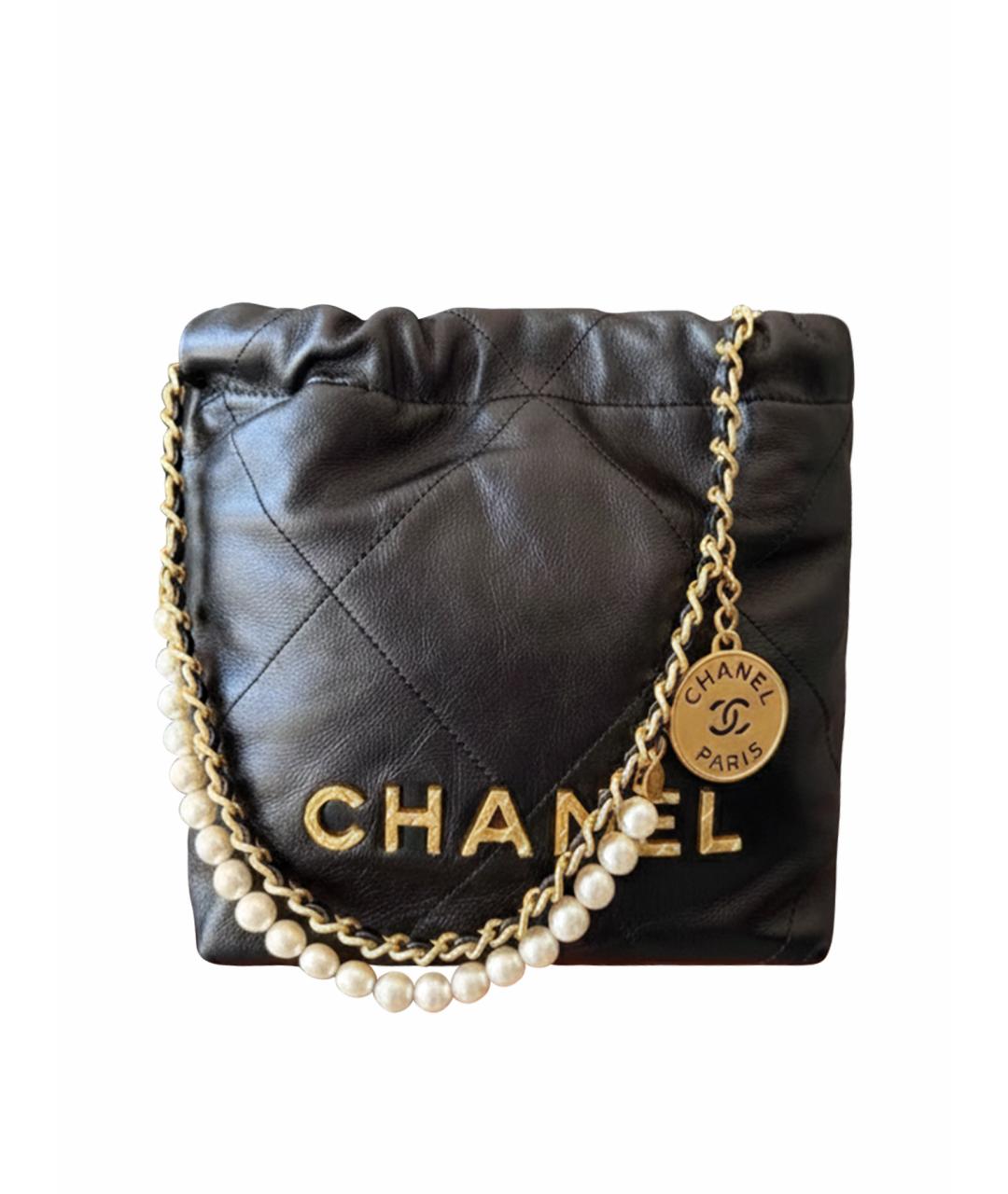 CHANEL Черная кожаная сумка тоут, фото 1