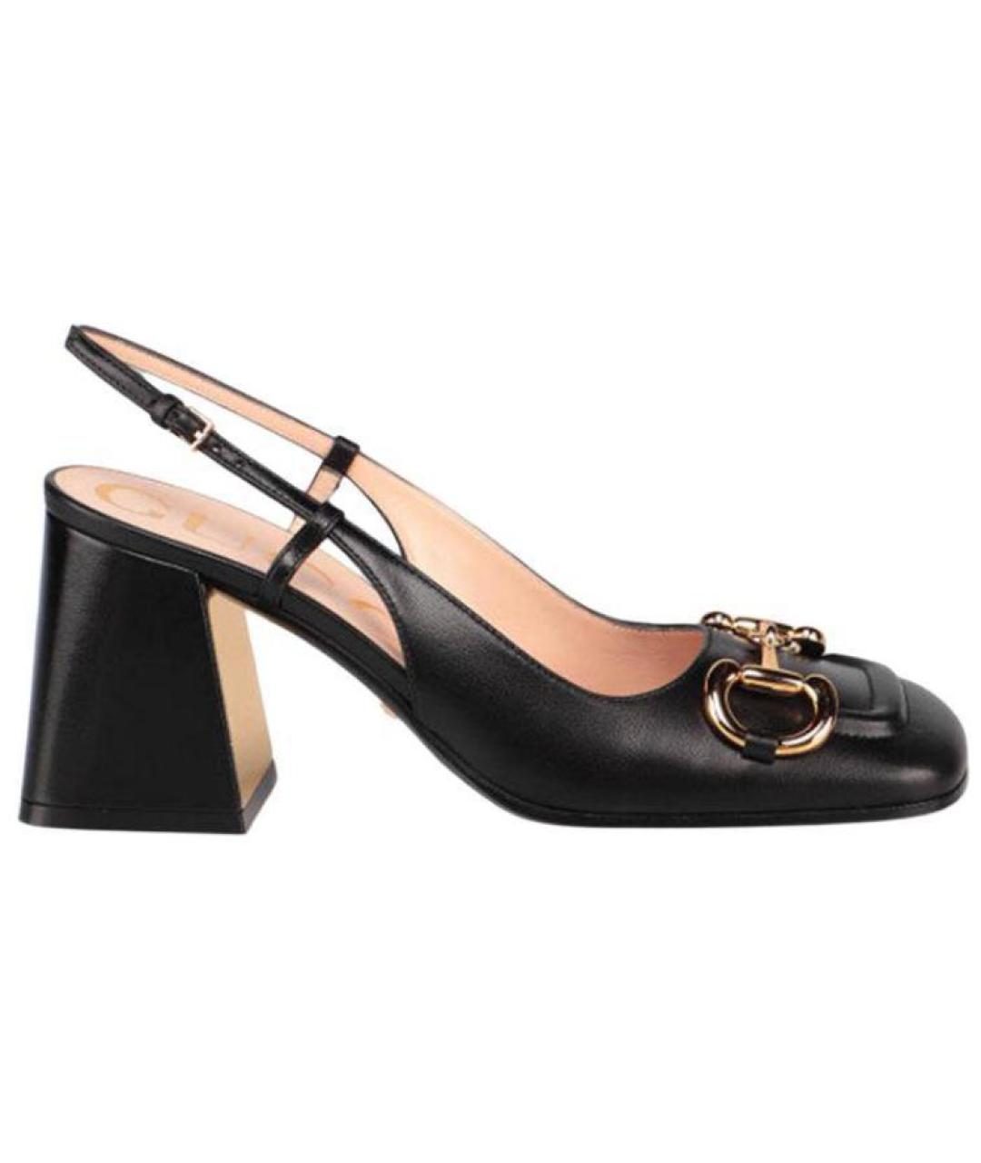 GUCCI Черные кожаные туфли, фото 6