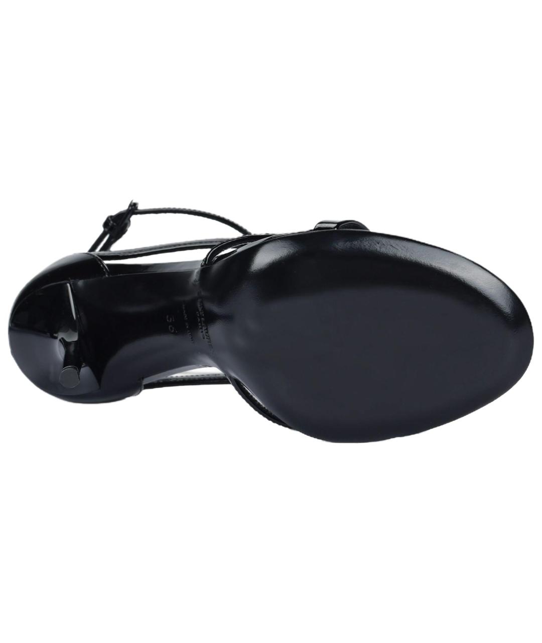 SAINT LAURENT Черные кожаные туфли, фото 5