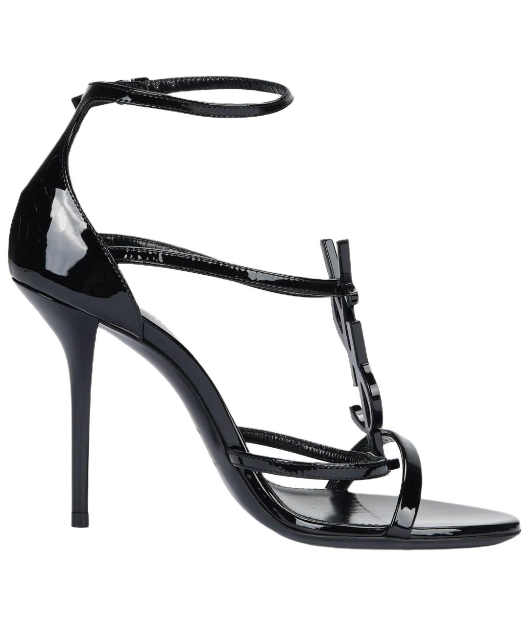 SAINT LAURENT Черные кожаные туфли, фото 1