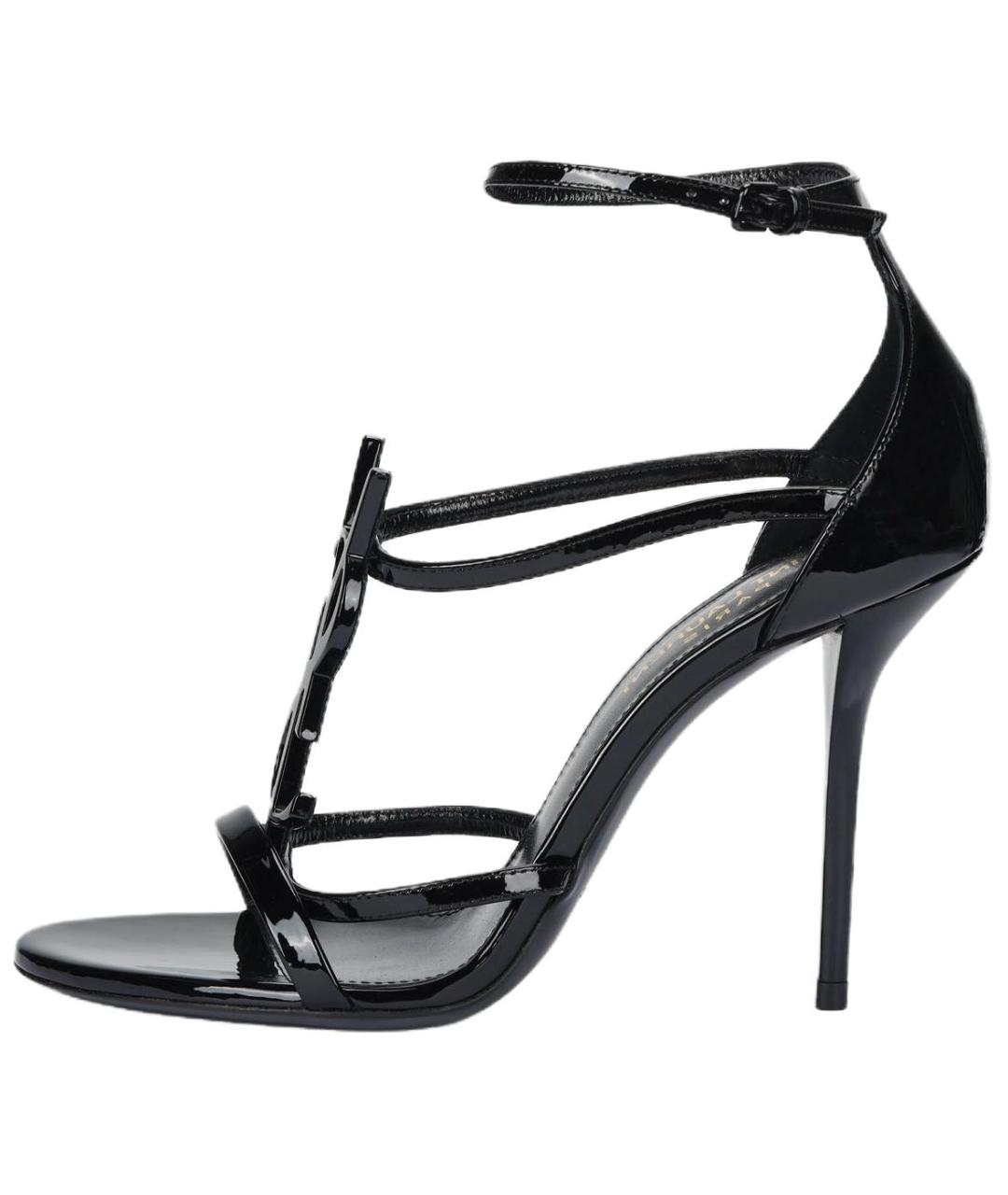 SAINT LAURENT Черные кожаные туфли, фото 2