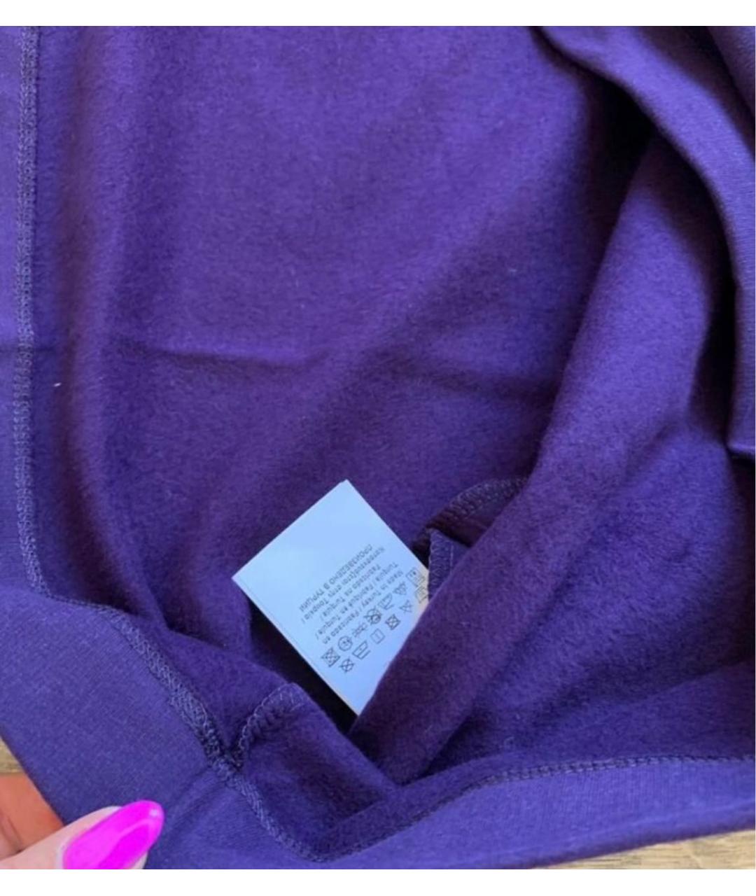 LOVE MOSCHINO Фиолетовое хлопковое повседневное платье, фото 5