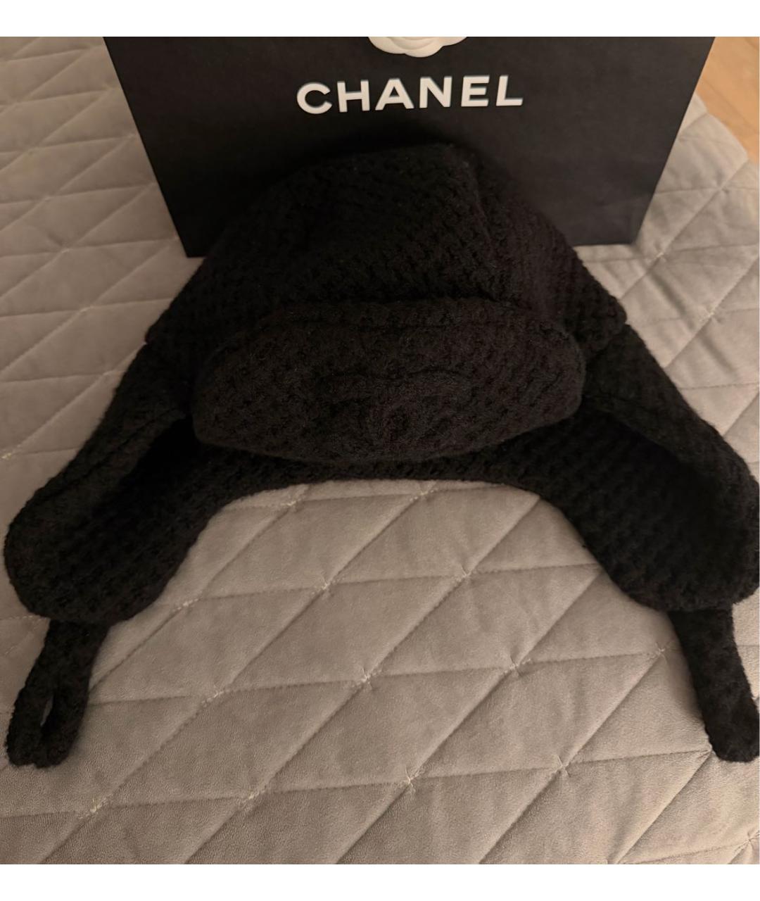 CHANEL Черная шапка, фото 3