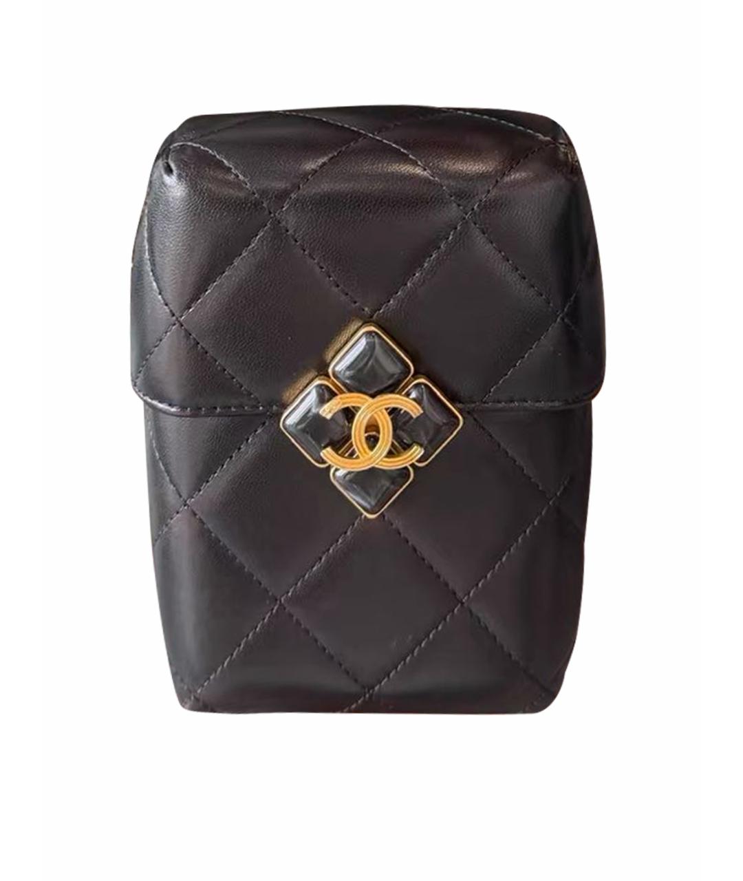 CHANEL Черная кожаная сумка через плечо, фото 1