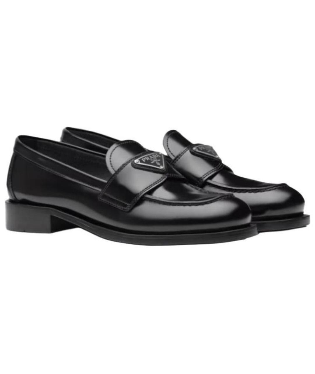 PRADA Черные кожаные лоферы, фото 2
