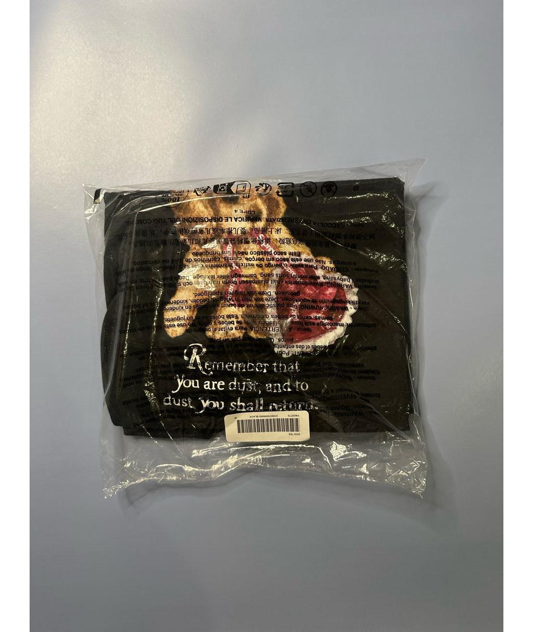 SUPREME Черная хлопковая футболка, фото 4